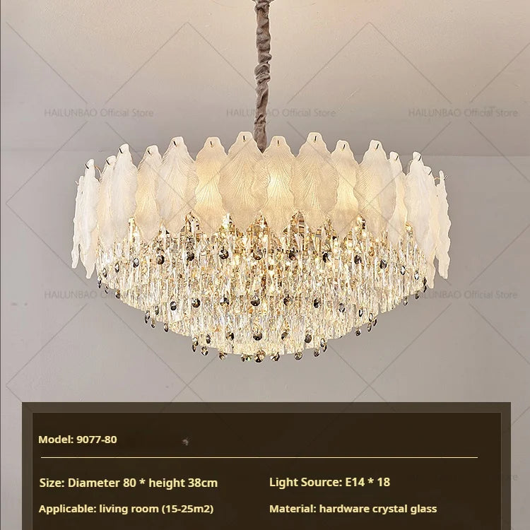 DecorBites™ Crystal Chandelier: Modern Elegance for Living Room, Bedroom - High-End Luxury Lighting