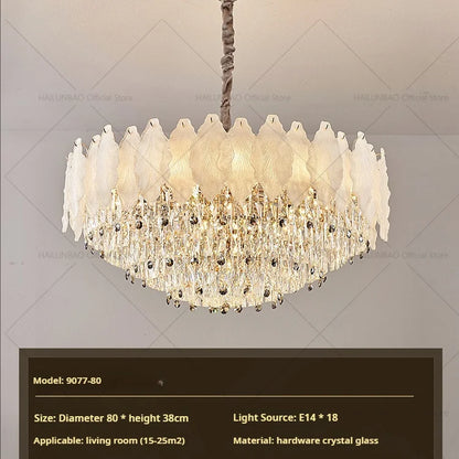DecorBites™ Crystal Chandelier: Modern Elegance for Living Room, Bedroom - High-End Luxury Lighting