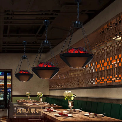 DecorBites™ Industrial Pendant Light: Retro American Style Chandelier for Dining Room and Restaurant