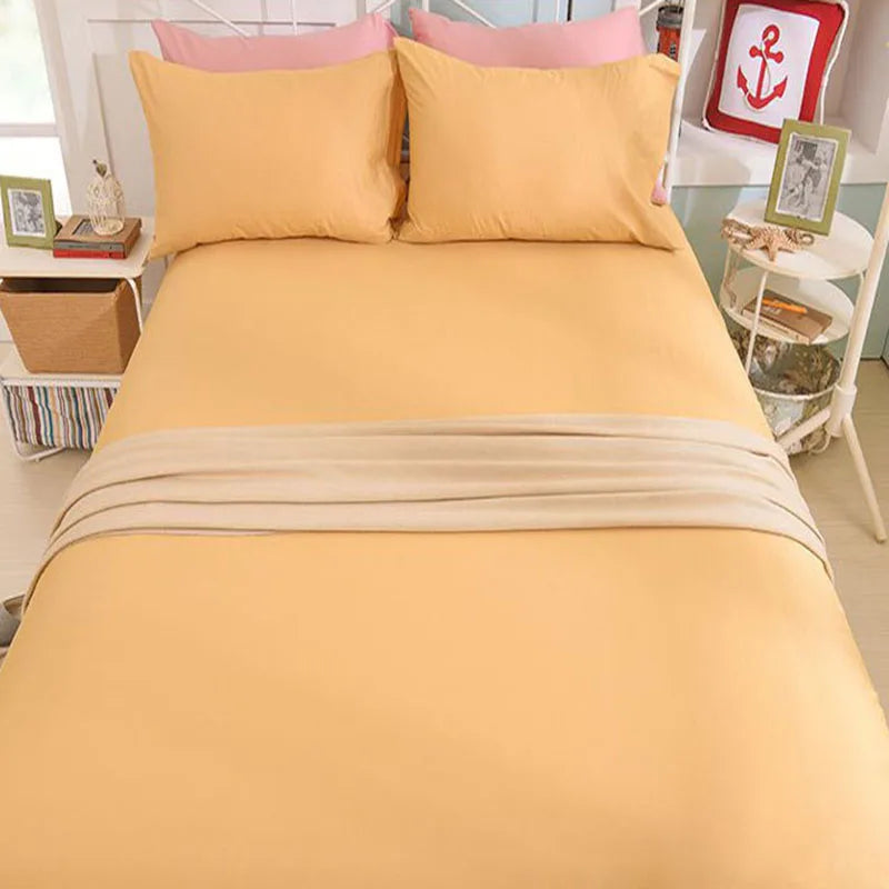 DecorBites™ Cotton Fitted Sheet: Soft & Durable, Queen/King Size, Elastic Band, Skin-Friendly