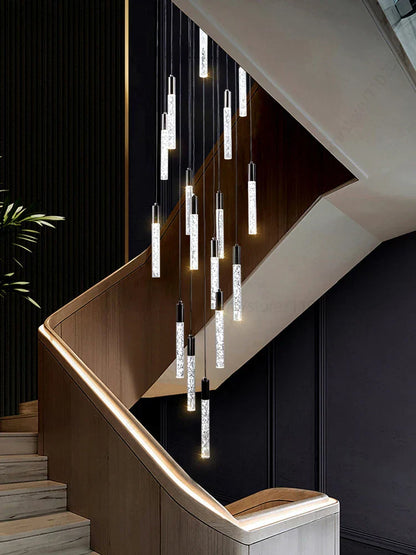 DecorBites™ Crystal Living Room Hotel Chandelier | Luxury Pendant Lamp for Kitchen Staircase