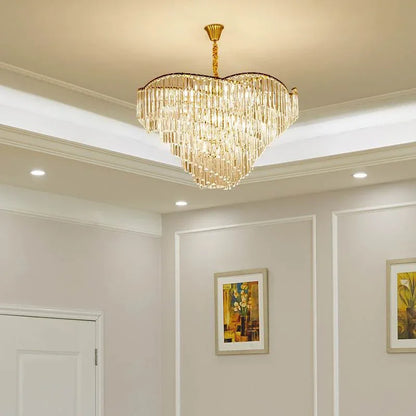 DecorBites™ Crystal Chandelier: Modern LED Pendant Light for Living Room & Bedroom