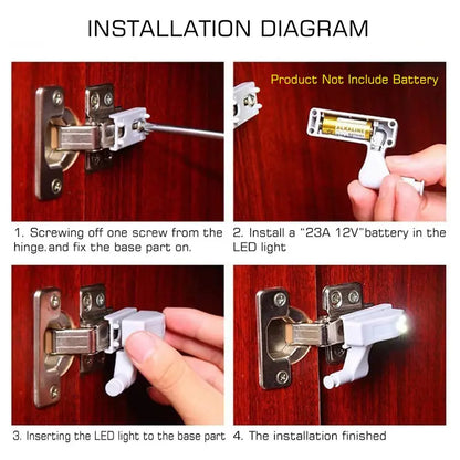 Luces LED DecorBites™ para armarios (paquete de 10) con sensor interno para vestidor o lámpara de noche de dormitorio