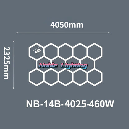 DecorBites™ 6500K LED Hexagrid System for Workshop, Gym, Studio - 2 Year Warranty