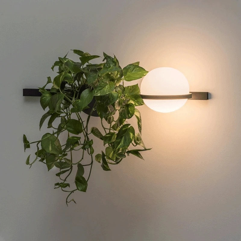 DecorBites™ Art Deco White Acrylic Ball Wall Lights with 3-Mode Dimming