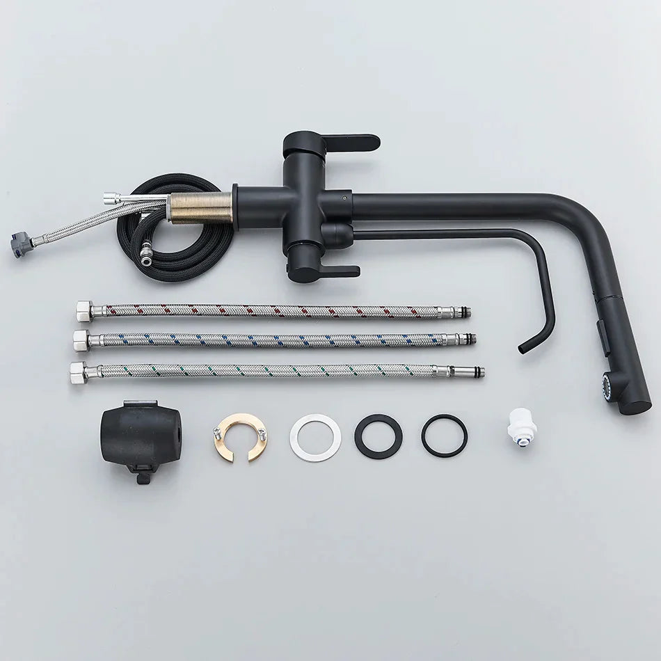 Decorbites™ Zweihand-Wasserfilter-Küchenarmatur für rotierende Wasserreinigung.