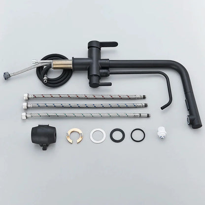 Decorbites™ Zweihand-Wasserfilter-Küchenarmatur für rotierende Wasserreinigung.