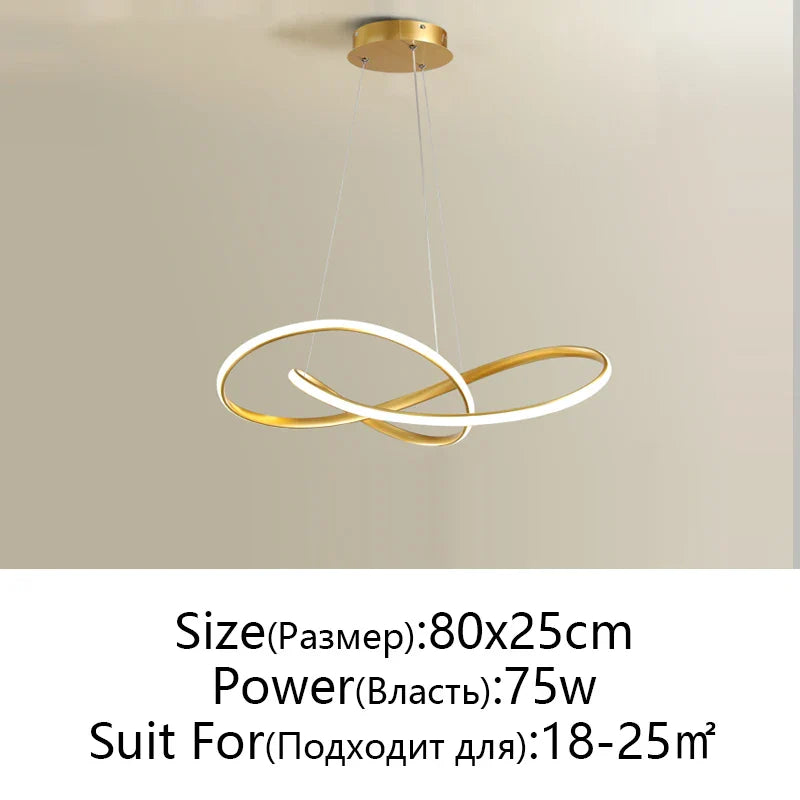 DecorBites™ LED Chandelier Light: Modern Aluminum Acrylic Pendant for Dining Room & Restaurant