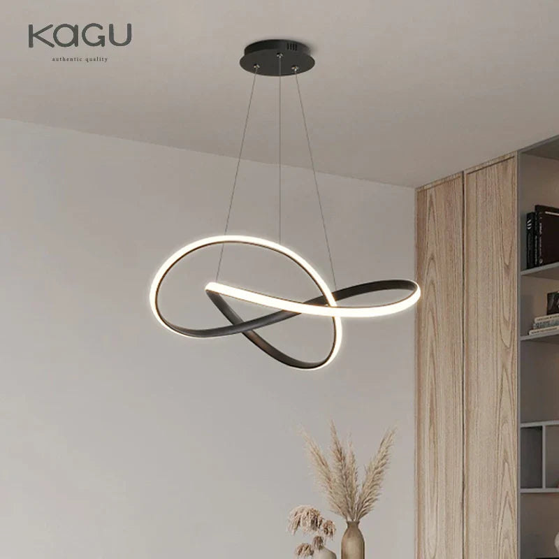 DecorBites™ LED Chandelier Light: Modern Aluminum Acrylic Pendant for Dining Room & Restaurant