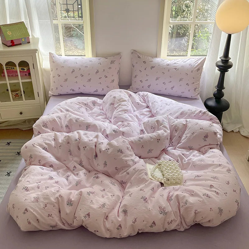 Juego de cama DecorBites™ de algodón de doble capa: edredón ultrasuave de alta calidad