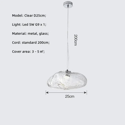 DecorBites™ Glass LED Chandelier Lighting for Modern Stairs, Dining Room, and Home Bar