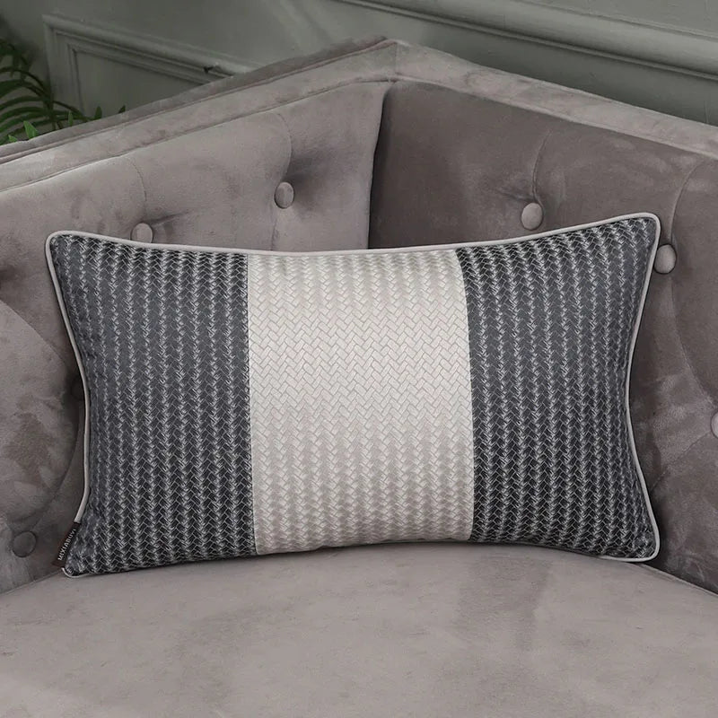 Fundas de almohada lumbar DecorBites™ de satén dorado esmerilado - Fundas de cojín de sofá de lujo