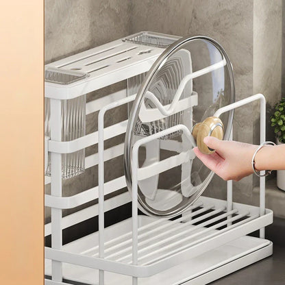 DecorBites™ Kitchen Storage Shelf: Multi-Functional Knife Holder & Sink Rack