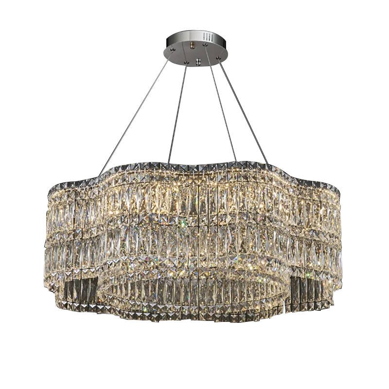 DecorBites™ Crystal Chandelier Pendant Light, Elegant Hanging Lamp Fixture