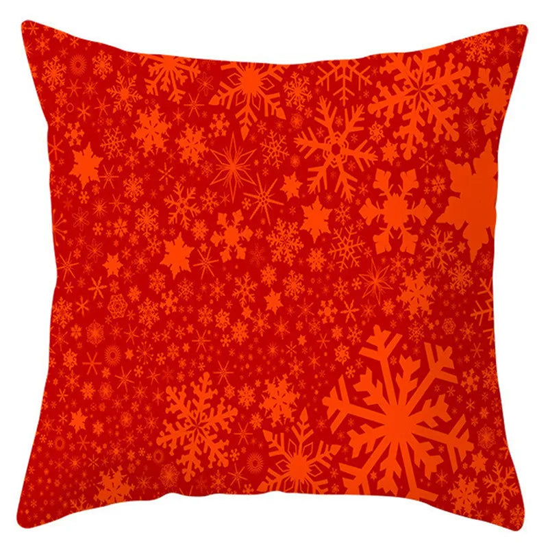 DecorBites™ Christmas Santa Claus Snowflake Pillow Cover 18x18inch