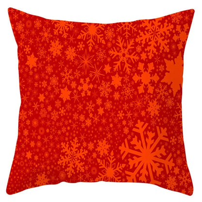 DecorBites™ Christmas Santa Claus Snowflake Pillow Cover 18x18inch