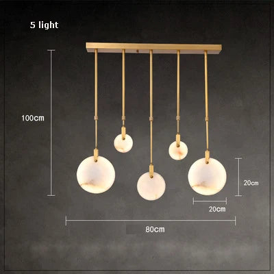 DecorBites™ LED Marble Gold Chandelier for Living Room, 2025 Trend Lustre Lighting