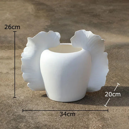 DecorBites™ Butterfly Wings Vase: Artificial Flowers Desk Decor for Aesthetic Room Flowers