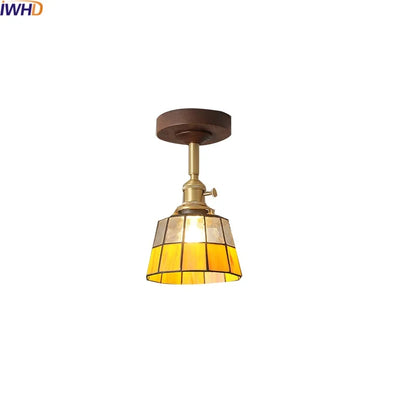 DecorBites™ Glass Wood LED Ceiling Light Nordic Design for Living Room & Corridor