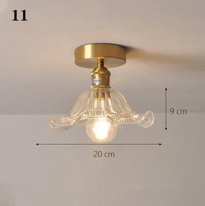 DecorBites™ Glass Shade Pendant Ceiling Lamp for Kitchen Aisle Bedroom LED Lights Fixtures