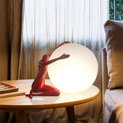 DecorBites™ Ball Holding Character Resins Lamp for Living Room Bedroom