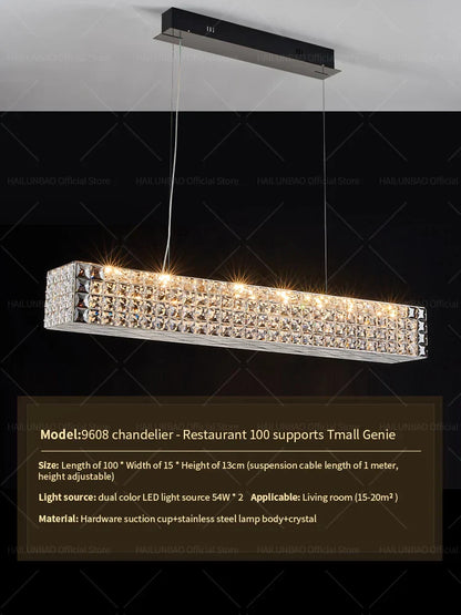 DecorBites™ Crystal Chandelier Light for Luxury Living Room, Post-Modern High-End Italian Design