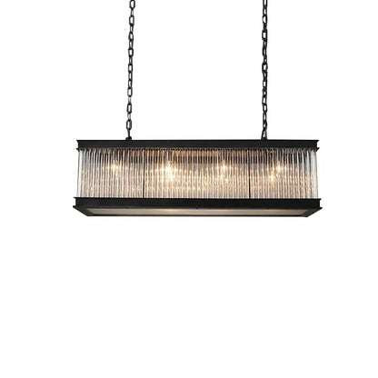 DecorBites™ Kristal Glass Rectangle Pendant Lights - Nordic Classic Dining Table Luminaire