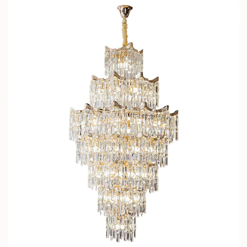 DecorBites™ Elegant Crystal Chandelier for Duplex Living Room, Hotel Lobby - Luxury Atmosphere