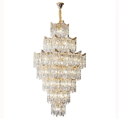 DecorBites™ Elegant Crystal Chandelier for Duplex Living Room, Hotel Lobby - Luxury Atmosphere
