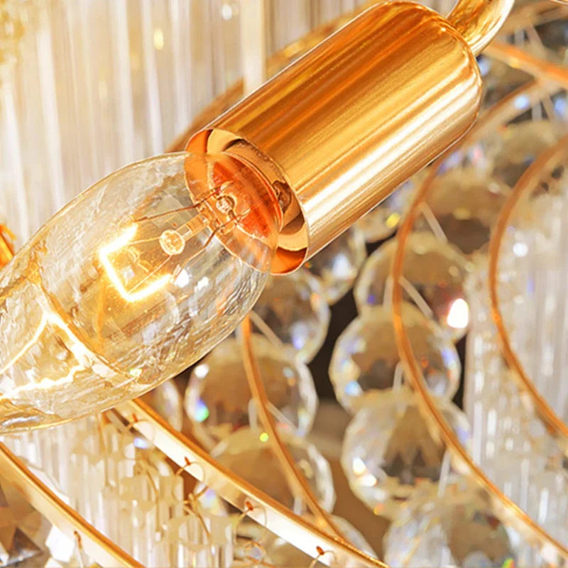 Lámpara de techo tipo candelabro LED de cristal DecorBites™ para sala de estar, dormitorio, cocina o hotel.