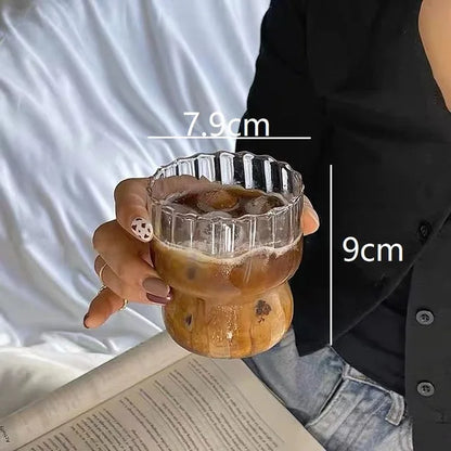 DecorBites™ Glass Cocktail Cups Set, Pink Juice & Water Cup, Nordic Style Design