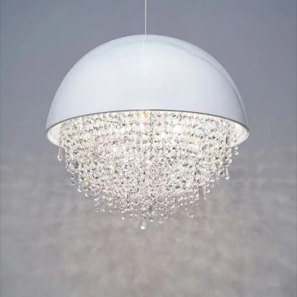 DecorBites™ Crystal Tassel Iron Chandelier: Luxury LED Hanging Lamp for Living Room & Restaurant