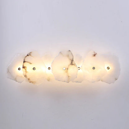 DecorBites™ Elegant Marble LED Wall Sconce, Copper Finish, Art Deco Style