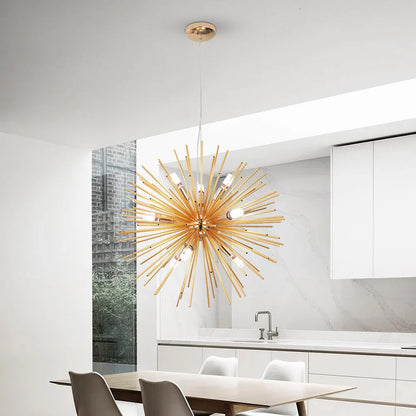 DecorBites™ Gold LED Chandelier Pendant Light for Modern Kitchen Island Living Room