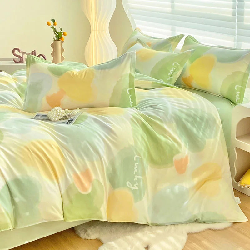 DecorBites™ Cute Pattern Duvet Cover | Super Soft Comforter Cover for Single/Double Bed
