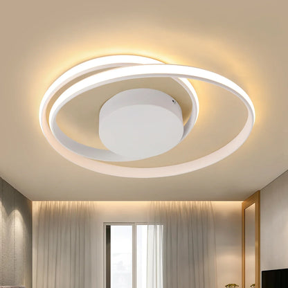 DecorBites™ Dimmable LED Chandelier Light Remote Ceiling Lamp Gold White Black Fixture