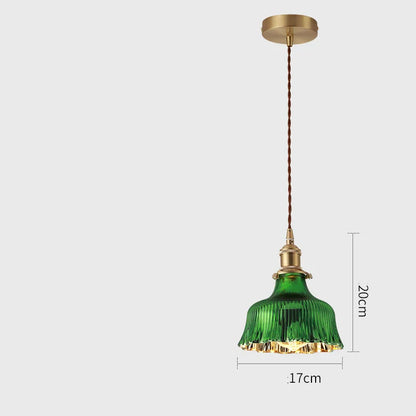 DecorBites™ Green Glass LED Pendant Lights for Indoor Lighting in Home, Living Room, Bar & Coffee