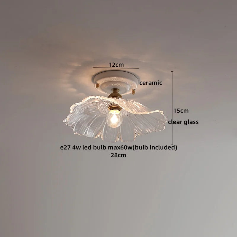 Glass Copper Ceiling Light