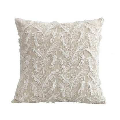 DecorBites™ Boho White Lace Floral Sofa Cushion Cover Wedding Decor Throw Pillows