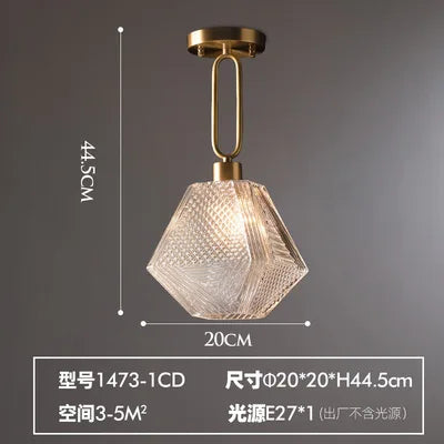 DecorBites™ Diamond Glass Pendant Lamp for Modern Living Room Decor