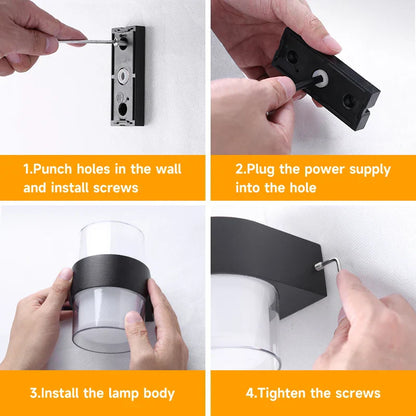 DecorBites™ LED Wall Light: Garden Courtyard Bedroom Home Lamps Waterproof Outdoor Lights