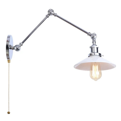 Decorbites™ Aplique de Pared LED de Brazo Articulado Industrial Loft con Vidrio y Espejo Vintage