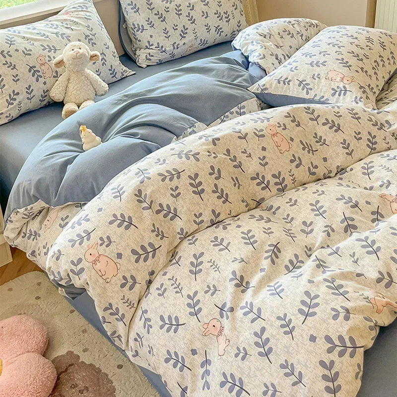 Juego de cama DecorBites™ Cozy Cotton: Funda nórdica de 160 x 210 cm para adultos, cálida y suave.