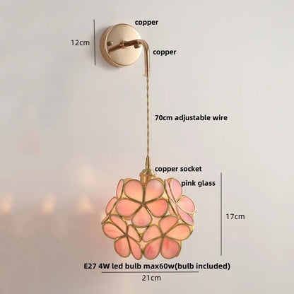 DecorBites™ LED Wall Lights Clear Glass Adjustable Bedside Lamp Nordic Modern Style