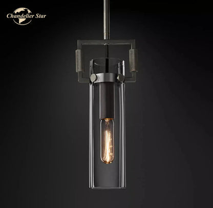 DecorBites™ LED Glass Cylinder Pendant Lights - Modern Kitchen Island Chandeliers