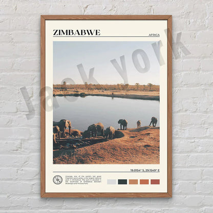 مجموعة ملصقات ديكوربايتس™ للمناظر الطبيعية الأفريقية