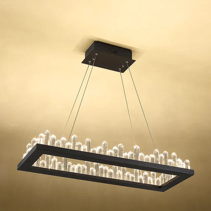 Lámparas colgantes LED de cristal DecorBites™: Lámpara industrial moderna en oro y negro para una iluminación elegante