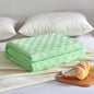 Decobites Cotton Waffle Towel Quilt Single Blanket for Office & Picnics