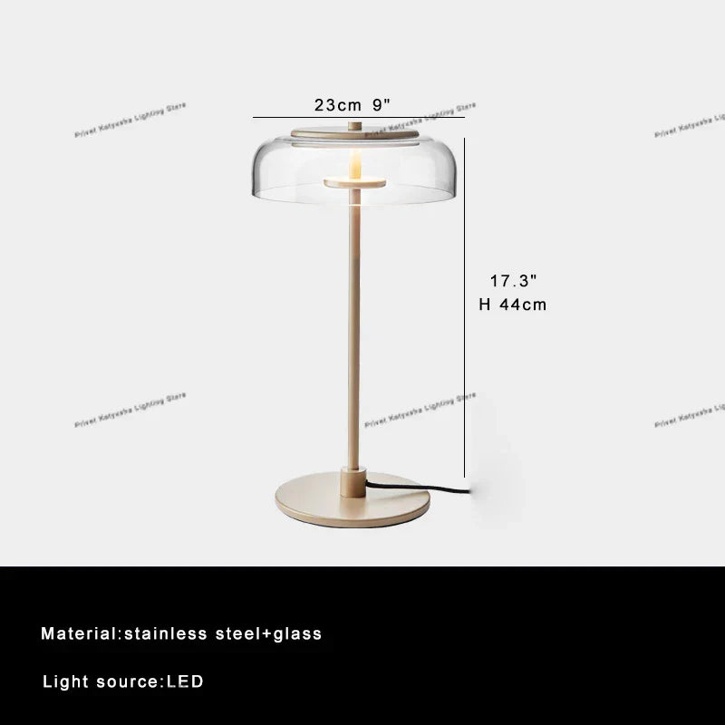 DecorBites™ Clear Glass Table Lamp – Luxury Desk Light for Home Decor & Study