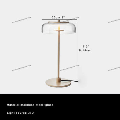 DecorBites™ Clear Glass Table Lamp – Luxury Desk Light for Home Decor & Study
